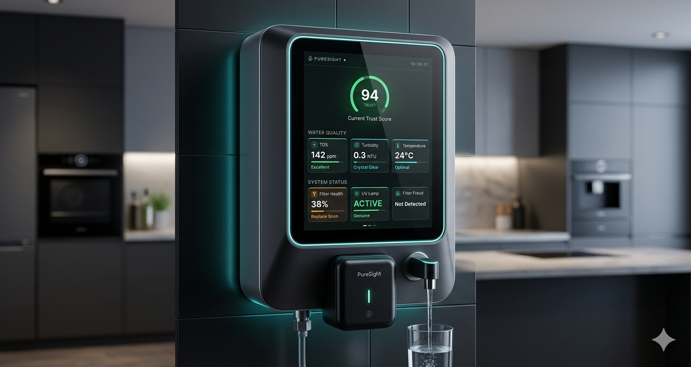 Future Aqua purifier concept with PureSight display